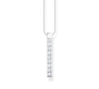 THOMAS SABO Collar para mujer con colgante de piedras blancas de plata de ley 925, longitud 45 cm, KE2146-051-14-L45V, 45cm, Plata esterlina, Circonia cúbica