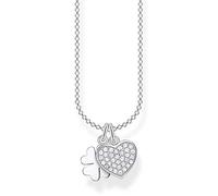 Thomas Sabo - Collares con Símbolo Plateado, Collar de Trébol