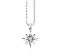 Thomas Sabo Cadena con colgante para mujer con diseño en forma de estrella de la realeza, plata de ley 925, KE1825-643-14-L45v