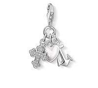Thomas Sabo - Damen -Colgante Charm "Cruz, Corazón, Ancla",Plata de Ley 925, - 0409-051-14