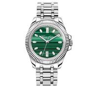 Thomas Sabo Divine Crystal WA0434-201-211-33 - Pulsera de acero inoxidable con esfera de malaquita verde (33 mm)