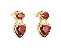 Thomas Sabo H2340-414-10 Pendientes de botón Corazón rojo granate Elyndra Cha...