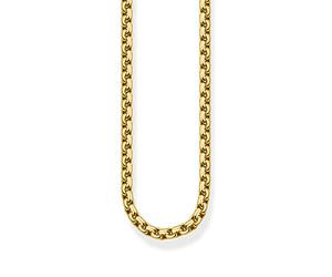 THOMAS SABO KE1110-413-39-L60 - Cadena Venezia para hombre chapada en plata de ley 925 con chapado en oro amarillo 750, longitud 60 cm, 60cm, Plata esterlina Yellow Gold, No es una piedra preciosa