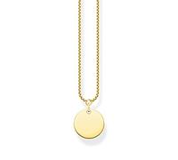 THOMAS SABO KE1958-413-39-L45V - Cadena de plata de ley 925 con chapado en oro amarillo 750, longitud: 40 cm - 45 cm, 45cm, Plata, No es una piedra preciosa