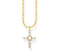 Thomas Sabo KE2296-445-14-L45V Collar chapado en oro con colgante cruz Cross ...