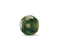 Thomas Sabo Ladies Bead Heliotropo verde facetado Karma Beads 925 Sterling Silver K0090-652-6