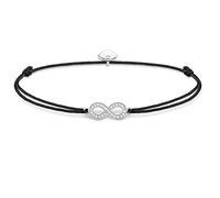 Thomas Sabo Little Secret Pulsera para mujer consímbolo de infinito, plata de ley 925, negro, LS003-401-11-L20v