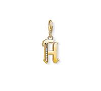 Thomas Sabo Mujer Colgante Charm Letra A-Z Charm Club Baño Oro Amarillo 18k Plata De Ley 925