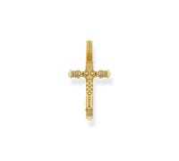 THOMAS SABO Colgante de cruz de oro 925, plata de ley 750, chapado en oro amarillo