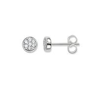 THOMAS SABO Pendientes con Círculos Brillantes en Plata de Ley 925 H1848-051-14, Plateado