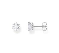 THOMAS SABO Pendientes con piedra blanca en talla brillante de plata 925 reciclada H2301-051-14, talla única, Plata de ley Plata, Circonia cúbica
