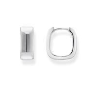 THOMAS SABO Pendientes de aro con forma cuadrada de plata 925 reciclada CR744-001-21, talla única, Plata de ley Plata, Sin piedra preciosa