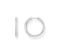 Thomas Sabo Pendientes de aro de plata de ley con circonitas en color plata, diámetro: 20,7 mm, CR673-051-14, 20,7mm, Plata, Circonia cúbica