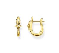 THOMAS SABO Pendientes de Aro Estrella Plata Chapada en Oro CR654-414-39, Oro Amarillo