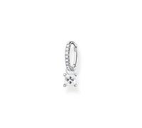 Thomas Sabo Pendientes de aro para mujer en color plata de ley 925 con circonitas blancas, tamaño: 17 x 5 mm, CR699-051-14, 17x5 mm, Plata de ley, Circonia cúbica 1, White Stones