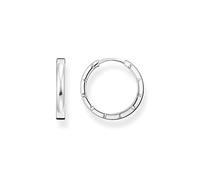 Thomas Sabo Pendientes de aro para mujer en color plata de ley 925 con circonitas, tamaño: 20 x 3 mm, CR685-001-21, 20x3 mm, Plata de ley, No es una piedra preciosa