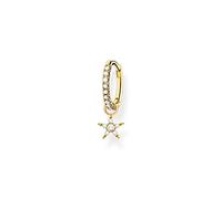 THOMAS SABO Pendientes de Aro Simple con Colgante de Estrella en Plata Chapada en Oro CR707-414-14, Oro Amarillo