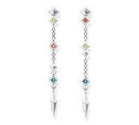 Thomas Sabo - Pendientes de botón de Mujer, Plata de Ley 925, Plateado