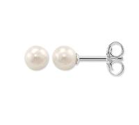 THOMAS SABO Pendientes de Perlas Grandes de Plata de Ley 925 H1431-028-14, Plateado