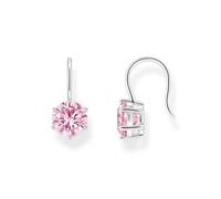 Thomas Sabo Pendientes de plata de ley 925 con circonita rosa grande H2287-051-9, talla única, Plata de ley, Circonia cúbica