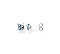 Thomas Sabo Pendientes de plata de ley 925 con piedra azul con estrella, 0,70 cm, Plata de ley, No aplicable