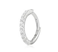 THOMAS SABO Pendientes de un Solo Aro Piedras Blancas Plata de Ley 925 CR658-051-14, Plateado