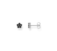Thomas Sabo Pendientes en diseño floral con piedras negras de plata de ley 925 H2297-643-11