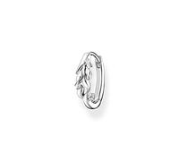 THOMAS SABO Pendientes Hojas Criollas Individuales con Piedras Plata de Ley 925 CR681-051-14, Plateado