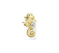 THOMAS SABO Pendientes Individuales Caballito de Mar Plata Chapada en Oro H2236-414-14, Oro Amarillo