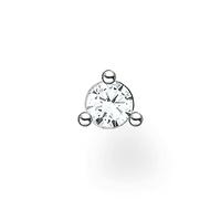 THOMAS SABO Pendientes Individuales con Piedra Blanca en Plata de Ley 925 H2197-051-14, Plateado