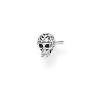Thomas Sabo Pendientes individuales de plata de ley 925, diseño de calavera