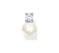 Thomas Sabo Pendientes individuales para mujer con piedra blanca de plata de ley 925 H2214-167-14, OneSize, Plata de ley, Circonia cúbica, Earrings Pearl