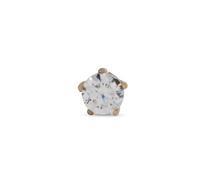 THOMAS SABO Pendientes Individuales Piedra Blanca Pequeños Plata Chapada en Oro H2147-414-14, Oro Amarillo
