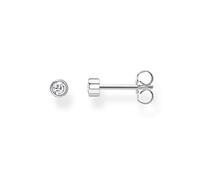 THOMAS SABO Pendientes Individuales Piedra Blanca Plata de Ley 925 H2136-051-14, Plateado