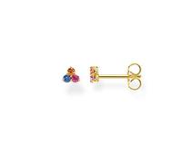 THOMAS SABO Pendientes Individuales Piedras de Colores Plata Chapada en Oro H2138-488-7, Oro Amarillo