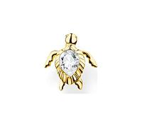 THOMAS SABO Pendientes Individuales Tortuga Plata Chapada en Oro H2235-414-14, Oro Amarillo