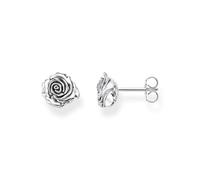 Thomas Sabo Pendientes Midnight Rose de plata 925 reciclada, color negro H2323-637-21