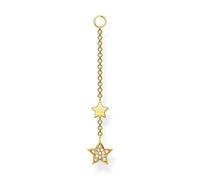 Thomas Sabo Pendientes para mujer con colgante de estrella dorada, plata de ley 925