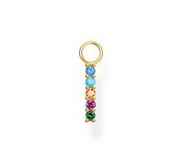 THOMAS SABO Pendientes para mujer con colgante de piedras de colores doradas, plata de ley 925 EP007-488-7, multicolor, 3,5 x 125 mm