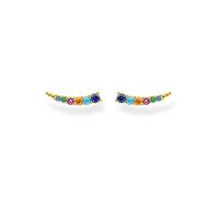 THOMAS SABO Pendientes Trepadores Piedras de Colores Plata Chapada en Oro H2158-488-7, Oro/Multicolor