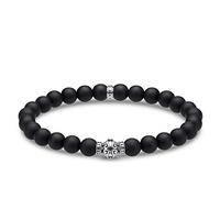 THOMAS SABO Pulsera Adorno Negro Plata de Ley 925 A1942-704-11-L19, 19 cm