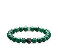 Thomas Sabo Pulsera Black Cat Verde Plata de Ley 925 A1778-530-6-L19, 19 cm