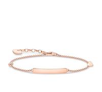 THOMAS SABO Pulsera clásica con corazón e infinito, plata de ley 925, 16-19 cm de longitud