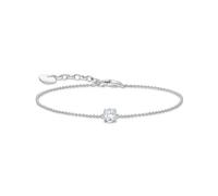THOMAS SABO Pulsera con colgante de circonita blanca de plata de ley 925 A2156-051-14, Eine Grösse, Plata de ley, Circonita cúbica