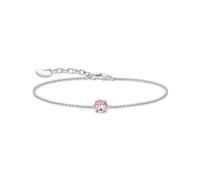 THOMAS SABO Pulsera con colgante de circonita blanca plata dorada A2156-051-9, Eine Grösse, Plata de ley, Circonita cúbica