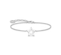 Thomas Sabo Pulsera con colgante de estrella de plata de ley 925 A2162-001-21, Eine Grösse, plata de ley, no piedra preciosa, Eine Grösse, plata de ley, sin gemas