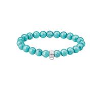 Thomas Sabo Pulsera con cuentas turquesas de plata 925 reciclada X0293-404-17-L17