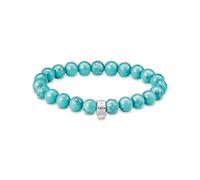 Thomas Sabo Pulsera con cuentas turquesas de plata 925 reciclada X0293-404-17-L19