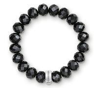 Thomas Sabo Pulsera con dijes de obsidiana en plata de ley 925 X0035-023-11-L