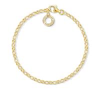 Thomas Sabo Pulsera con dijes de plata chapada en oro X0243-413-39-L18.5